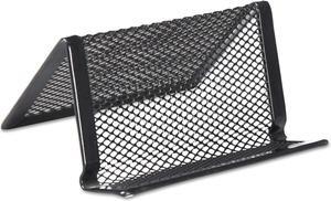 Universal UNV20005 Mesh Metal Business Card Holder, 50 2.25" x 4.00" Cards, Black