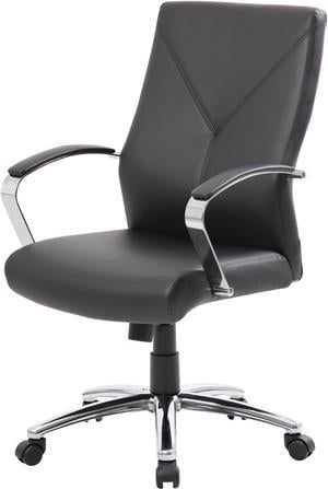 Boss Office Supplies B10101-BK LeatherPlus Executive Chair