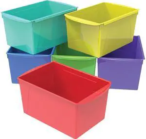 Storex 71126E06C Double XL Wide Book Bins