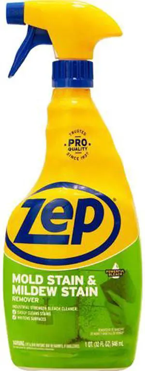 Zep ZUMILDEW32 Mold Stain and Mildew Stain Remover, 32 oz Spray Bottle, 12 / Carton