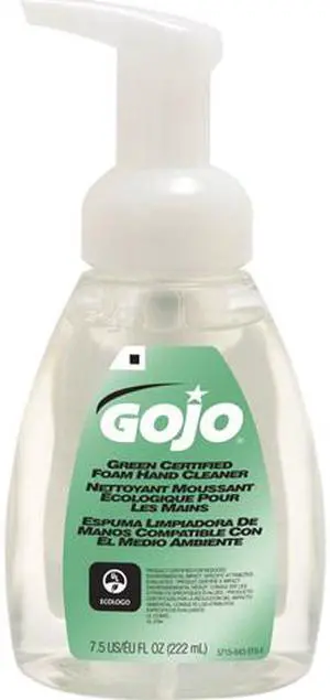 GOJO 5715-06 Green Certified Foam Hand Cleaner - 7.5 fl oz Foamer Bottle w/ Pump