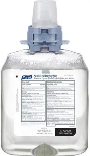 Purell 519204CT Advanced Hand Sanitizer Foam 1200 mL Refill for PURELL FMX-12 Dispenser