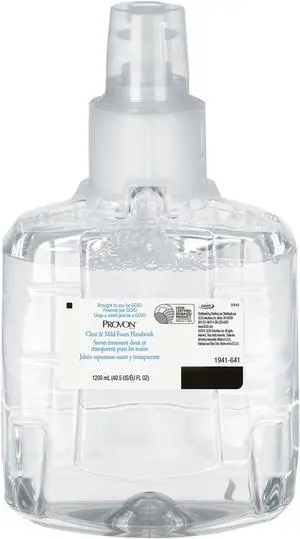 PROVON 1941-02 Clear & Mild Foam Handwash 1200 mL Refill for PROVON LTX-12 Dispenser