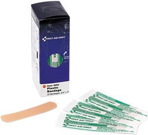 First Aid Only FAE-3004 Plastic Bandages, 3/4” x 3”, 25/Box