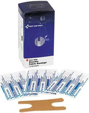 First Aid Only FAE-3008 Knuckle Bandages, Individually Sterilized, 10/Box