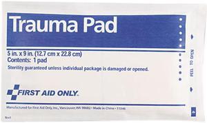 First Aid Only FAE-5012 Trauma Pad, 5” x 9”