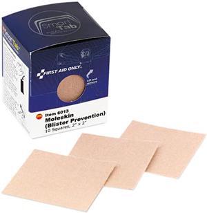 First Aid Only FAE-6013 Moleskin/Blister Protection, 2” Squares, 10/Box