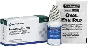 First Aid Only 7-009-001 Eyewash Set w/ Eyepads and Adhesive Strips