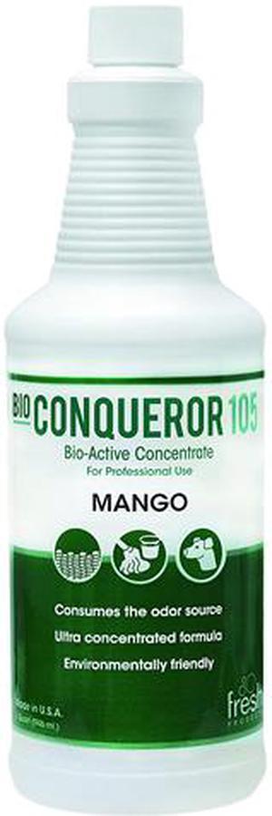Fresh Products 12-32BWB-MG Bio Conqueror 105 Enzymatic Odor Counteractant Concentrate, Mango, 32 oz., 12 / Carton
