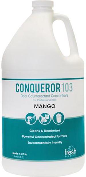Fresh Products 1-WB-MG-F Conqueror 103 Odor Counteractant Concentrate, Mango, 1 gal Bottle, 4 / Carton
