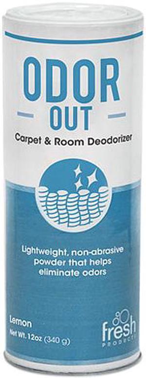 Fresh Products 12-14-OO-LE-F Odor-Out Rug/Room Deodorant, Lemon, 12 oz Shaker Can, 12 / Box