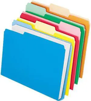 Pendaflex ESS-54460 DoubleStuff File Folders, 1/3 Cut, Letter, Assorted, 50/Pack