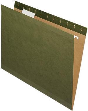 Nature Saver 08650 Hanging File Folders Recycled 1/5 Cut Letter 25/Box Green