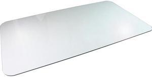 Floortex 124860EG Floortex Glaciermat Glass Chair Mat, Home, Office, Hard Floor, Pile Carpet - 60" Length x 48" Width - Rectangle - Glass - Clear