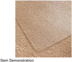 Floortex ER1115223ER Cleartex Ultimat Polycarbonate Chair Mat for Low/Medium Pile Carpet, 48" x 60", Clear