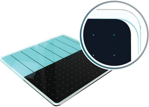 Floortex FCVGM1414TP Viztex Glacier Light Teal & Jet Black Plan & Grid Glass Dry Erase Board - 14" x 14" Floortex FCVGM1414TP Viztex Glacier Light Teal & Jet Black Plan & Grid Glass Dry Erase Board - 14" x 14"