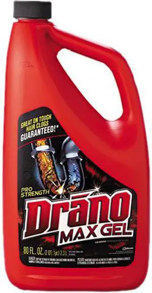 Drano CB401099 Max Gel Clog Remover, 2.5qt Bottle, 6/Carton, 1 Carton