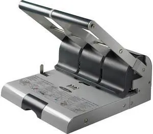 Swingline A7074650B 160-Sheet Antimicrobial Protected Adjustable Punch, 9/32" Holes, Putty/Gray