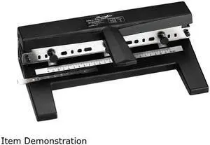 Swingline A7074440E 40-Sheet Heavy-Duty Two-to-Seven-Hole Adjustable Punch, 9/32" Holes, Black