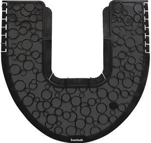 Boardwalk PSCM-P-000I006M-00-21430 Commode Mat 2.0, Absorbant, Rubber, 22.00" x 22.00", Black, 6/Carton