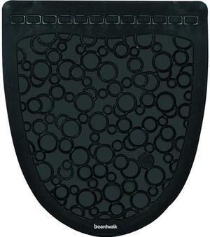 Boardwalk BWKUMBB Urinal Mat 2.0, Rubber, 17.50" x 20.00", Black/Black, 6/Carton