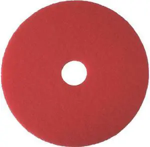 Boardwalk BWK4016RED Buffing Floor Pads, 16.00" Diameter, Red, 5/Carton