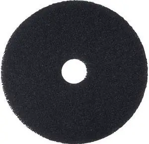 Boardwalk BWK4018BLA Stripping Floor Pads, 18.00" Diameter, Black, 5/Carton