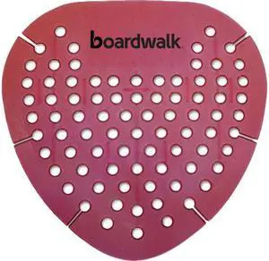 Boardwalk BWKGEMSAP Gem Urinal Screen, Lasts 30 Days, Red, Spiced Apple Fragrance, 12/Box
