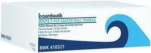 Boardwalk BWK410321 Center-Pull Roll Towels, 2-Ply, 8.90"W, 600/Roll, 6/Carton