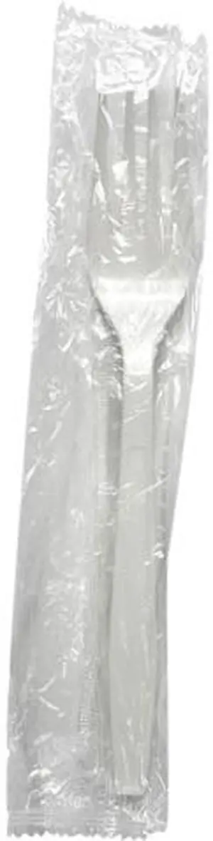 Boardwalk BWKFORKHWPPWIW Heavyweight WraPolypropyleneed Polypropylene Cutlery, Fork