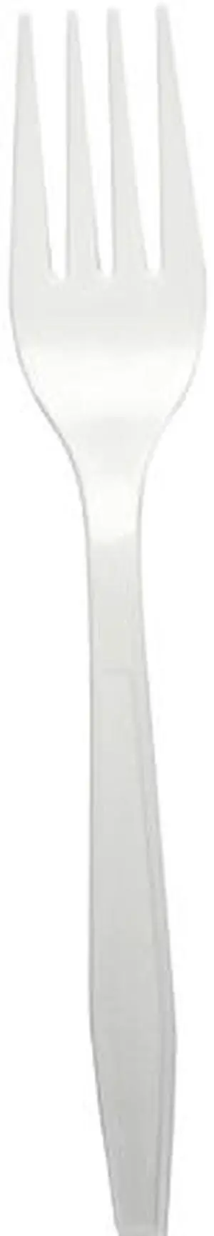 Boardwalk BWKFORKHWPPWH Heavyweight Polypropylene Cutlery, Fork