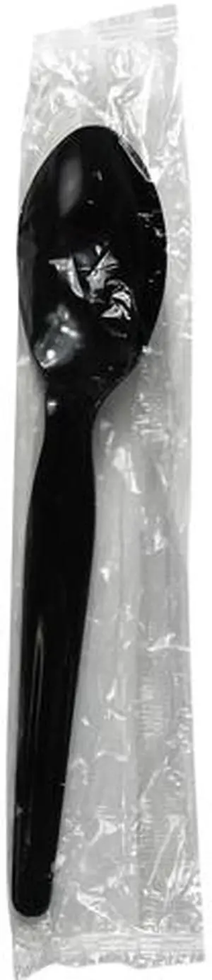 Boardwalk BWKTSHWPSBIW Heavyweight WraPolypropyleneed Polystyrene Cutlery, Teaspoon