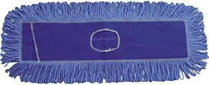 Boardwalk BWK1124 Mop Head, Dust, Looped-End, Cotton/Synthetic Fibers, 24" x 5", Blue