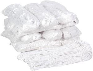Boardwalk BWK220RCT Premium Cut-End Wet Mop Heads, Rayon, 20 Ounces, White, 12/Carton