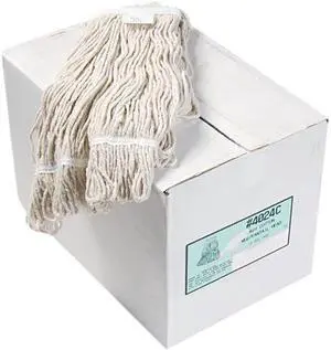 Boardwalk BWK4024CCT Pro Loop Web/Tailband Wet Mop Head, Cotton, 12/Carton