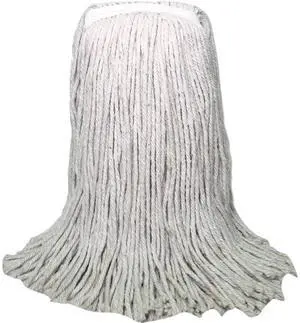 Boardwalk BWKCM20016 Banded Mop Head, Cotton, Cut-End, White, 12/Carton