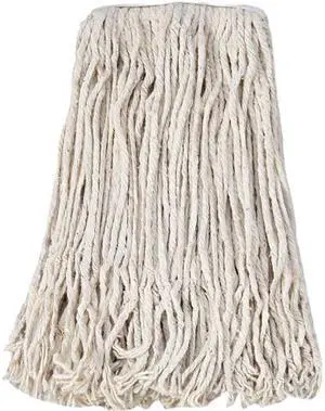 Boardwalk BWKCM02024S Banded Cotton Mop Head, #24, White, 12/Carton