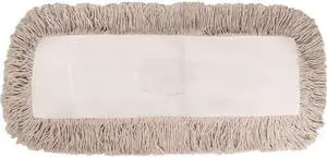 Boardwalk BWK1360 Industrial Dust Mop Head, Hygrade Cotton, 60" x 5", White