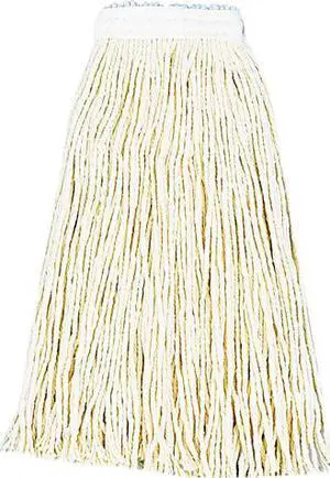 Boardwalk BWK216CCT Premium Cut-End Wet Mop Heads, Cotton, White, 12/Carton