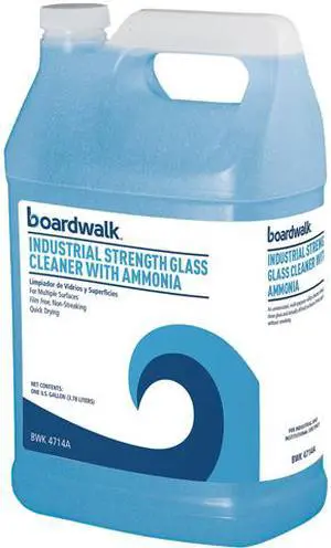 Boardwalk 585600-41ESSN Industrial Strength Glass Cleaner with Ammonia, 1 Gal Bottle, 4/Carton
