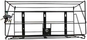 Boardwalk 710058-EA Locking Rack for 3 Liter PDC Cleaner Bottles, 1 Shelf, 24w x 10d x 12h, Black