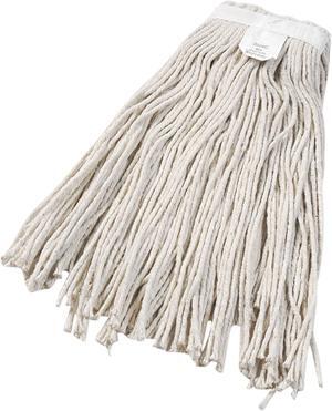 Boardwalk BWK2024CEA Cut-End Wet Mop Head, Cotton, No. 24, White