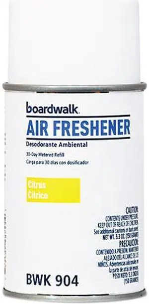 Boardwalk 1048768 Metered Air Freshener Refill, Citrus Sunrise, 12 Cans