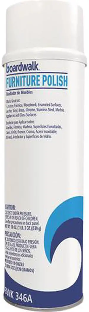 Boardwalk BWK346AEA Furniture Polish, Lemon Scent, 19-oz Aerosol Can