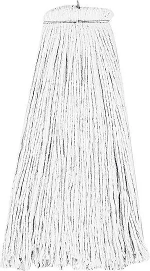 Boardwalk BWK716REA Cut-End Lie-Flat Wet Mop Head, Rayon, 16oz, White