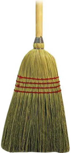 Boardwalk BWK920YEA Maid Broom, Mixed Fiber Bristles, 42" Wood Handle, Natural