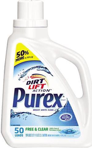 Purex 2420006040 Free and Clear Liquid Laundry Detergent, 75-oz Bottle
