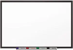 Quartet 2543B Premium DuraMax Porcelain Magnetic Whiteboards, Black Aluminum Frame, 3' x 2'