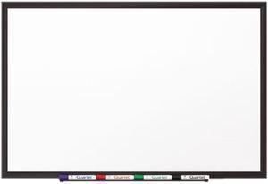 Quartet 2545B Classic Porcelain Magnetic Whiteboard, 60 x 36, Black Aluminum Frame, 1 Each