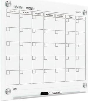 Quartet GC2418F Infinity Magnetic Glass Calendar Boards, 3' x 2'